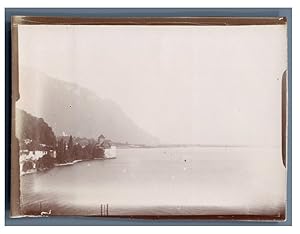 Suisse, Lac de Genève, Vue vers de Château de Chillon