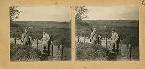 STEREO, France, Ancerviller, Tranchée, Capitaine Pupin et Leuut. Juquelin