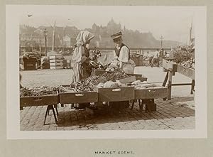 Sweden, Stockholm, Market scene