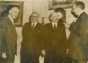 M.Shumann, Ernest Bevin, Clement Attlée et René Pleven