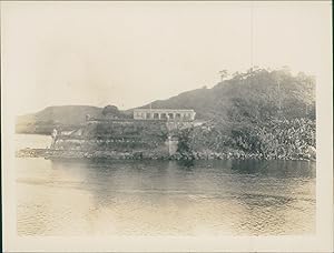 Brésil, Santos, Vue sur la Côte, Vue prise à bord du Paquebot RMS Ordonna