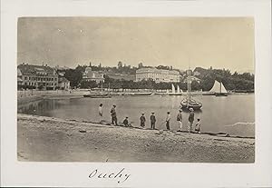 Suisse, Lausanne, Ouchy, Le Lac Léman et le Beau Rivage Palace Hôtel