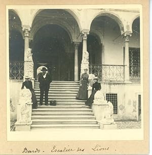 Tunisie, Tunis, Palais du Bardo, Escaliers des Lions