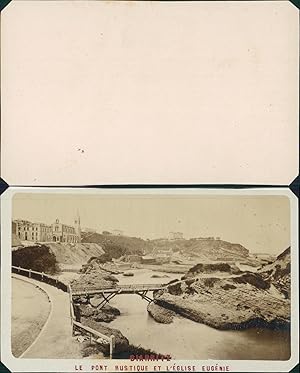 Biarritz, le pont rustique et l'église Eugénie