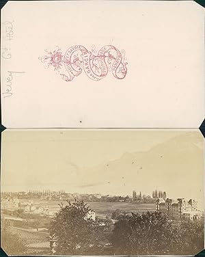 Suisse, Vevey, Garcin, vue du grand Hôtel