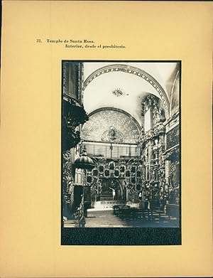 Enrique Cervantes, Mexico, Templo de Santa Rosa. Interior