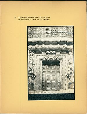 Enrique Cervantes, Mexico, Templo de Santa Clara. Puerta de la antesacristia y reja de la tribuna