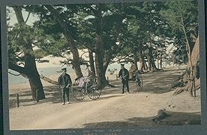 Japan, Jinrikisha on the Road at Maiko near Kobe