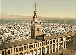 Damas. Vue générale, minaret de la Fiancée. (cc)