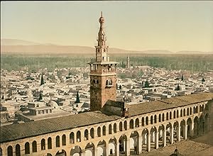 Damas. Vue générale, minaret de la Fiancée. (cc)