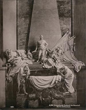 France, Strassburg. Denkmal des Marschall Moritz von Sachsen