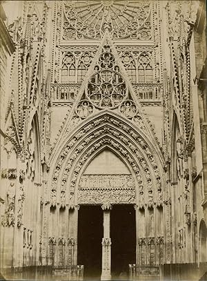 France, Rouen. Portail des Libraires de l'Eglise Notre Dame