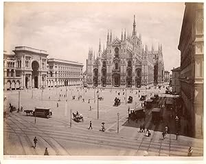 Ed. Brogi, Italia, Milano. Piazza del Duomo