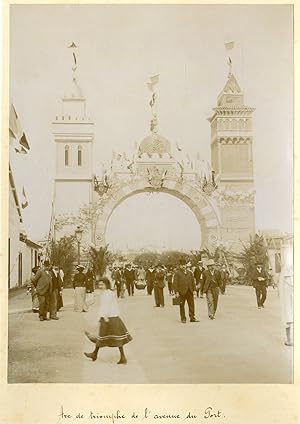 Tunisie, Tunis. Arc de Triomphe de l'Avenue du Port, ca. 1900