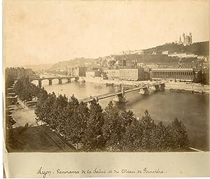 France, Lyon, panorama de la Saône