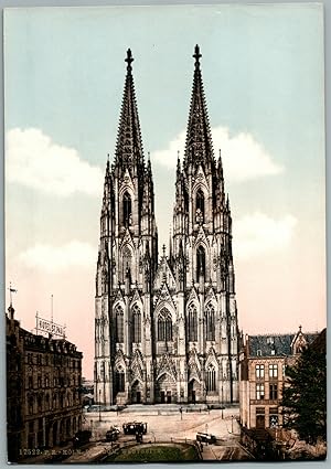Köln am Rhein. Der Dom, Westseite.