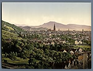 Freiburg von Rebgut Sonnenberg aus gesehen.