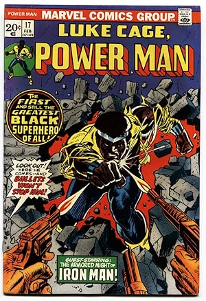 Seller image for POWER MAN #17- comic book FIRST ISSUE-LUKE CAGE HERO FOR HIRE-1973 for sale by DTA Collectibles