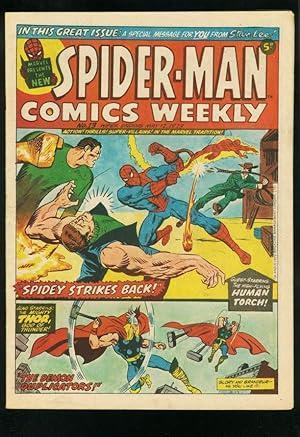 SPIDER-MAN COMICS WEEKLY #13 1973-STEVE DITKO-JACK KIRBY-BRITISH-SANDMAN FN