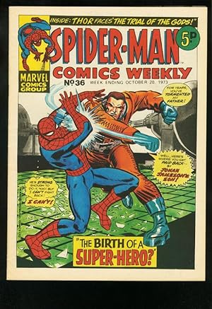 SPIDER-MAN COMICS WEEKLY #36 1973-ROMITA-JACK KIRBY-BRITISH- FN