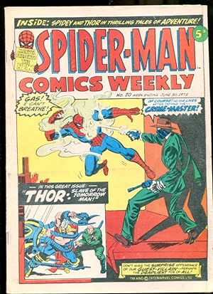 SPIDER-MAN COMICS WEEKLY #20 1973-THOR-JACK KIRBY-DITKO-UK COMIC FN