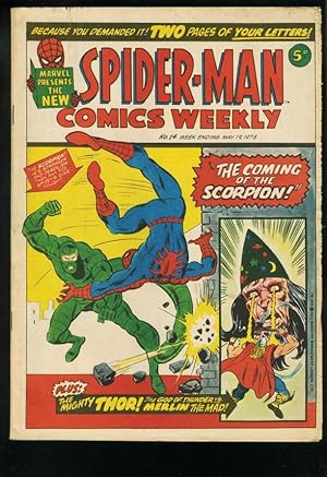 SPIDER-MAN COMICS WEEKLY #14 1973-STEVE DITKO-JACK KIRBY-BRITISH-SCORPION FN