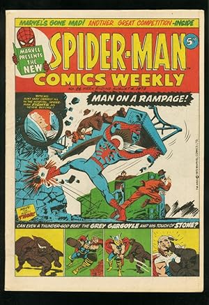 SPIDER-MAN COMICS WEEKLY #26 1973-STEVE DITKO-JACK KIRBY-BRITISH-THOR-RAMPAGE FN