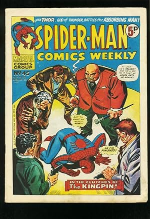 SPIDER-MAN COMICS WEEKLY #45 1973-ROMITA-JACK KIRBY-BRITISH-KINGPIN G/VG
