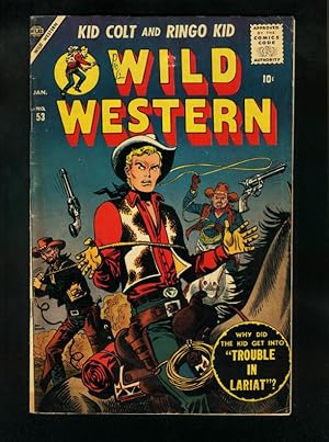 WILD WESTERN COMICS #53-ATLAS COMICS-KID COLT-RINGO KID-ATAH KID-MANEELY VG-