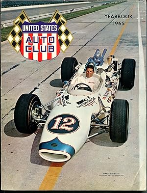 USAC Yearbook 1965-mario Andrettie #12 cover-driver, car &track pix & info-VF