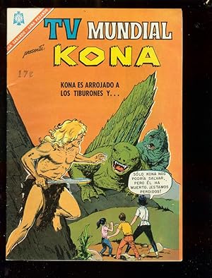 T.V. MUNDIAL #90 1965-KONA-DINOSAURS-RARE-SPANISH COMIC FN