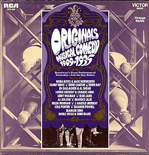 Imagen del vendedor de Originals / Musical Comedy 1909-1935 / Broadway's Great Performers of Yesterday -- And the Day Before (VINYL MUSICAL COMEDY LP) a la venta por Cat's Curiosities