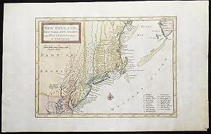 New England, New York, New Jersey, and Pensilvania &c. by H. Moll Geographer