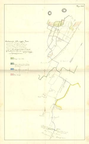 Imagen del vendedor de ANDAMENTO DELLA ROGGIA LISONE INCOMINCIANDO DAL CONFINE DI BENI DI QUINTO POSCIA NELLA POSSESSIONE DI MIRASOLE E TERRITORIO D'OPERA, INDI SUL TERRITORIO DI LOCATE INSINO A CARPIANO? a la venta por Sergio Trippini