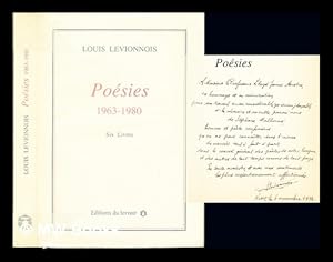 Image du vendeur pour Posies, (1963-1980) : six livres mis en vente par MW Books