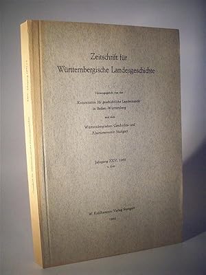 Seller image for Zeitschrift fr Wrttembergische Landesgeschichte. XXIV. Jahrgang. Band 24. Heft 2. for sale by Adalbert Gregor Schmidt