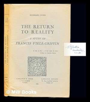 Seller image for The return to reality : a study of Francis Viel-Griffin for sale by MW Books Ltd.