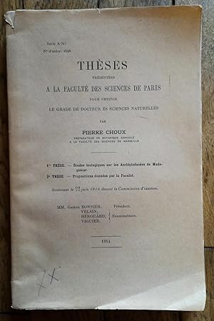 Seller image for tudes biologiques sur les ASCLPIADACES de MADAGASCAR for sale by Liseronsblancs
