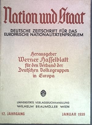 Seller image for Die verfassungsrechtliche Stellung der Sowakei; in: XII. Jahrg. Heft 4 Nation und Staat, Deutsche Zeitschrift fr das europische Nationalittenproblem; Hrsg. Werner Hasselblatt fr den Verband der Deutschen Volksgruppen in Europa; for sale by books4less (Versandantiquariat Petra Gros GmbH & Co. KG)