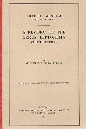 Image du vendeur pour A revision of the genus Leptonema (Trichoptera) mis en vente par Clivia Mueller