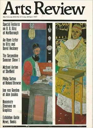 Arts Review, Volume XXIX No.9, 29 April 1977. Edited by John Gainsborough