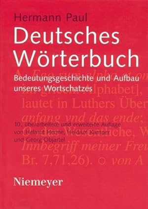 Bild des Verkufers fr Deutsches Wrterbuch : Bedeutungsgeschichte und Aufbau unseres Wortschatzes zum Verkauf von AHA-BUCH GmbH