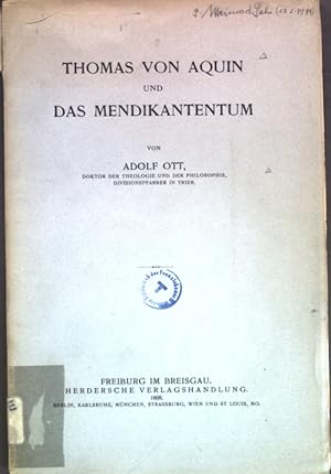 Seller image for Thomas von Aquin und das Mendikantentum; for sale by books4less (Versandantiquariat Petra Gros GmbH & Co. KG)
