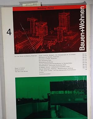 Bild des Verkufers fr Bauen+Wohnen / Building+Home / Construction+Habitation April 1963, Heft 4 - Van den Broek und Bakema, Rotterdam - Bauen in Hollnad, Barlachmuseum zum Verkauf von Antiquariat Trger
