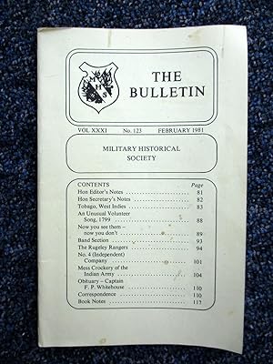 Seller image for The Bulletin. No 123. 1981. The Military Historical Society. for sale by Tony Hutchinson