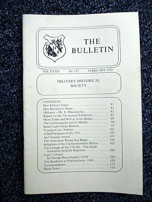 Seller image for The Bulletin. No 127. 1982. The Military Historical Society. for sale by Tony Hutchinson