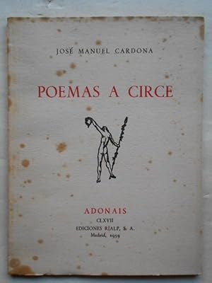 Imagen del vendedor de Poemas a Circe. a la venta por Carmichael Alonso Libros