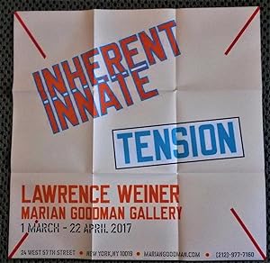Inherent Innate Tension (exhibition/poster announcement for Lawrence Weiner