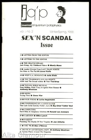 Seller image for JQ'P JOURNAL OF QUANTUM 'PATAPHYSICS; Sex'N Scandal Issue Vol. 1, No. 2; Winter/Spring for sale by Alta-Glamour Inc.