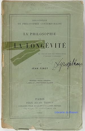 Imagen del vendedor de La philosophie de la longvit a la venta por Librairie du Bassin